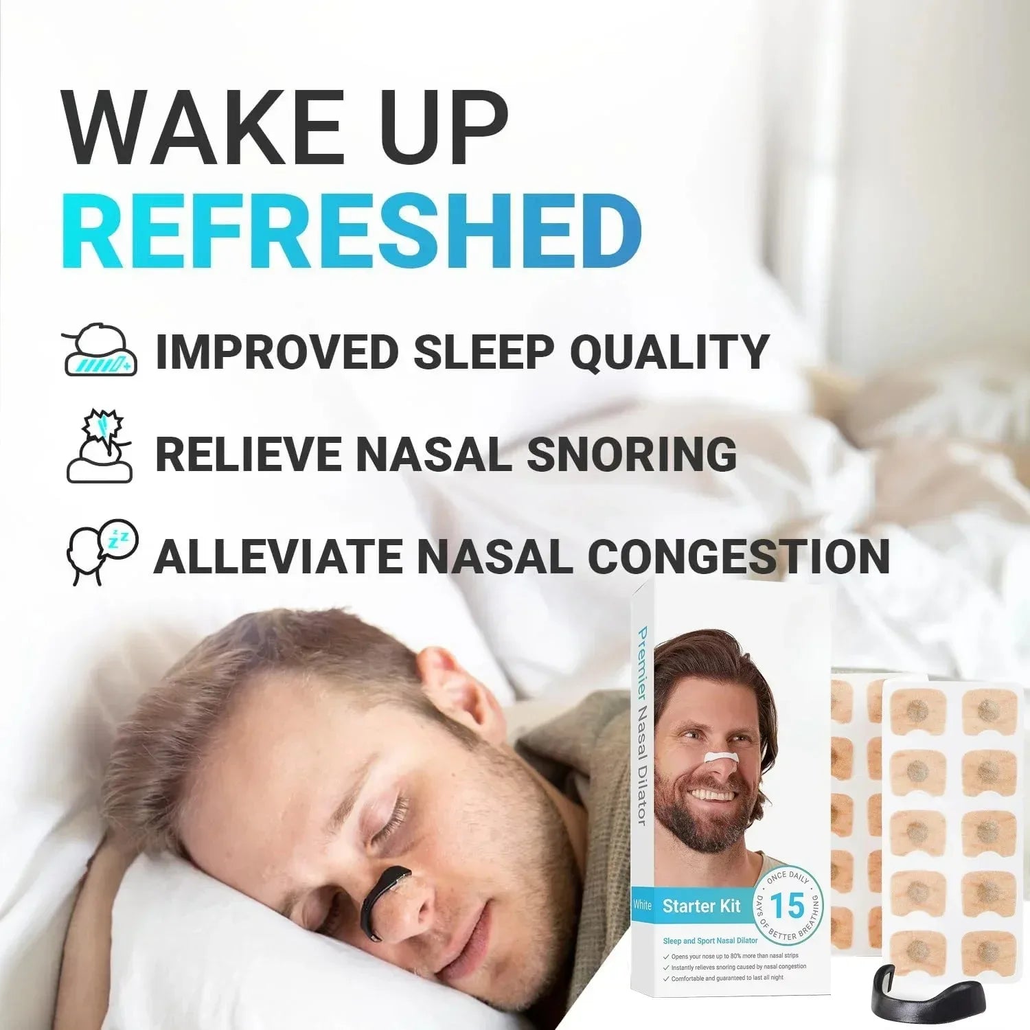 Magnetic Nose Strips Intake Breathing Anti-Snoring Nose Clip Nasal